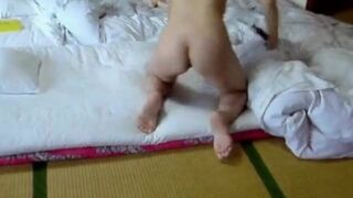 Japanese Slave Masturbates With Dildo