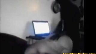 BBW Rides Her BBC on Webcam