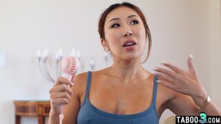 Lesbian latina cooling down her asian GF