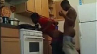 Black Twinks' Kitchen Banging