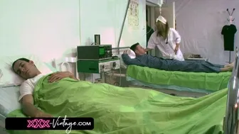 XXX-Vintage - The naughty nurse treats her patients in her way