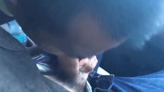 Twink Sucks Big Cock in a Car