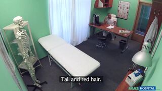 Cute Redhead Rides Doctor for Cash