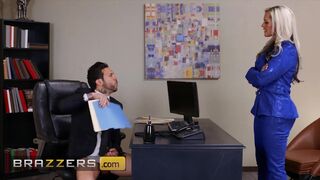 Busty MILF Alena Croft Seduces her Colleague to Fuck her at Work
