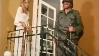 Hot blonde gets fucked by a soldier in German vintage porn