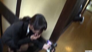 Japanese female employee tries to film cheating wives