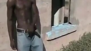 African Men Jerk Off Outdoors for Cash