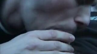 Car Blowjob with a Twist: I Cum in His Mouth!