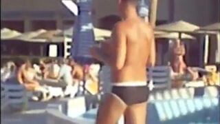 Daddies' Big Cocks Bulging in the Pool