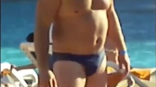 Daddies' Big Cocks Bulging in the Pool