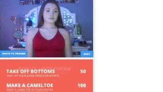 18yo teen flash pussy on  to get more points