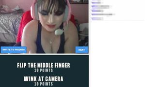 GameGirl play  Sex Game and flash boobs