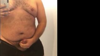 Fat Bear Stroking His Big Cock