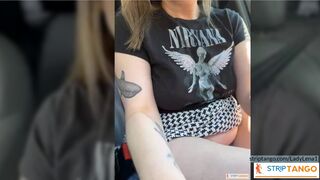 LadyLena1 Masturbating in her car with vibrator and dildo. Activate Live Chat by Sign