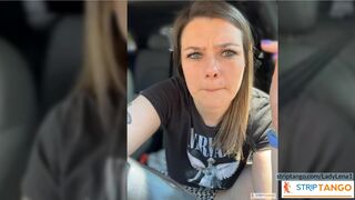 LadyLena1 Masturbating in her car with vibrator and dildo. Activate Live Chat by Sign