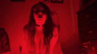 Red Lighting Seduction With Orgasmic Big-Bodied Couple