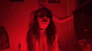 Red Lighting Seduction With Orgasmic Big-Bodied Couple