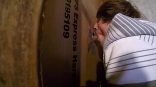 Twink Swallows Big Cock at Glory Hole