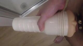 Big Cock Tease with Fleshlight and Cock Ring