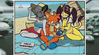 furries on beach