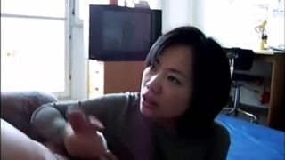 Asian Amateur Strokes Cock to Cumshot