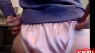 Teasing in Satin Panties