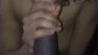 Ebony Amateur Sucks a Big Black Cock