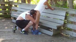 Daddies Have Outdoor Fun in Public Park