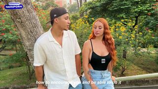 I meet busty Colombian redhead in park and also offer her money for sex - Milan Rodriguez