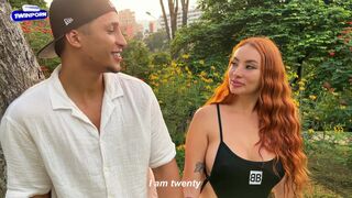 I meet busty Colombian redhead in park and also offer her money for sex - Milan Rodriguez