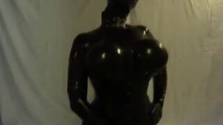 Latex Doggy-Style Amateur Video With RubberDoll