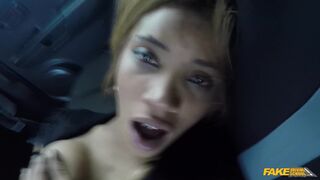 Ebony beauty KIKI MINAJ having sex in a car in a PUBLIC area