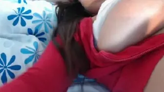 BBW Brunette Pleasures Herself With Dildo On Webcam