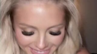 Hot Blonde Bimbo Sucks Her Boyfriend Off After Work