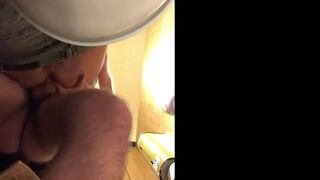 Bareback Anal in a Public Restroom with Amateur Hunk