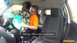 Ebony BBW takes off her BIG PANTIES and has sex in a car