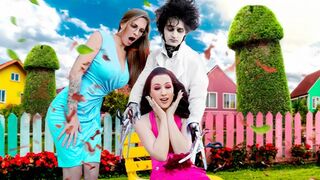 Two Hot Milfs With Big Tits Need Their Bushes Shaved (Edward Scissorhands Parody)