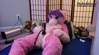 Pink Furry Vicky Tart goes WILD on VacuGlide