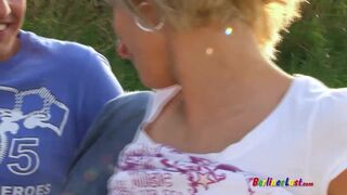 blonde german babe with small tits likes sex in public