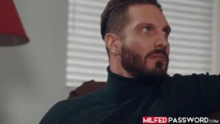 Bearded hottie Quinton James took his time to wildly hammer the MILFs hungry cunt