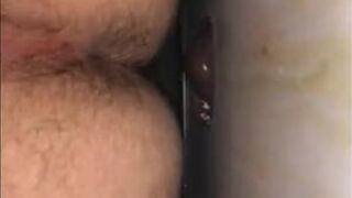 Black Bareback Fuck at the Cabin Glory Hole