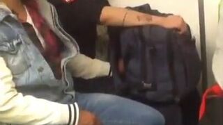 Twink Jerks Off in a Train During Travel