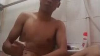 Thai Twink Masturbates in the Shower