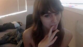 Femboy Alice Cums Hard on Webcam