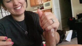 Her handjobs make me dick explode (slow motion POV)