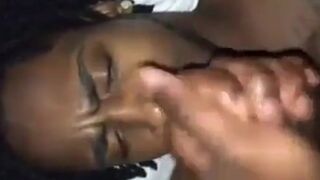 Black Amateur Takes Big Cock, Gets Facial