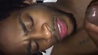 Black Amateur Takes Big Cock, Gets Facial