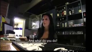 Barmaid Blows and Bangs for Cash