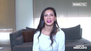 Skinny Latina Jizzed On Tits After Hardcore Sex with Interviewer - CARNE DEL MERCADO