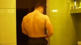 Muscular Russian Hunk Strips and Plays